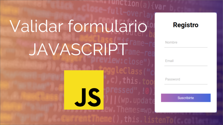 validar formulario de registro javascript